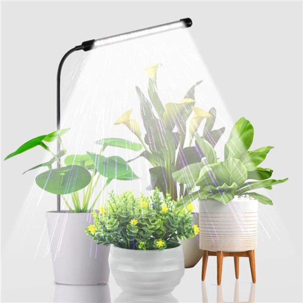 Juhefa Grow Light for Indoor Plants Growing, 6000K Full Spectrum Gooseneck